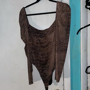 Animal print bodysuit